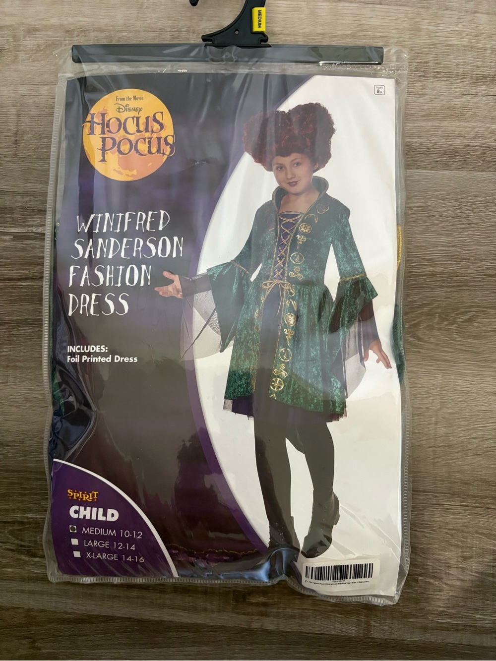 Disney Hocus Pocus Winifred Sanderson Child Costume Dress Size Medium (10-12)